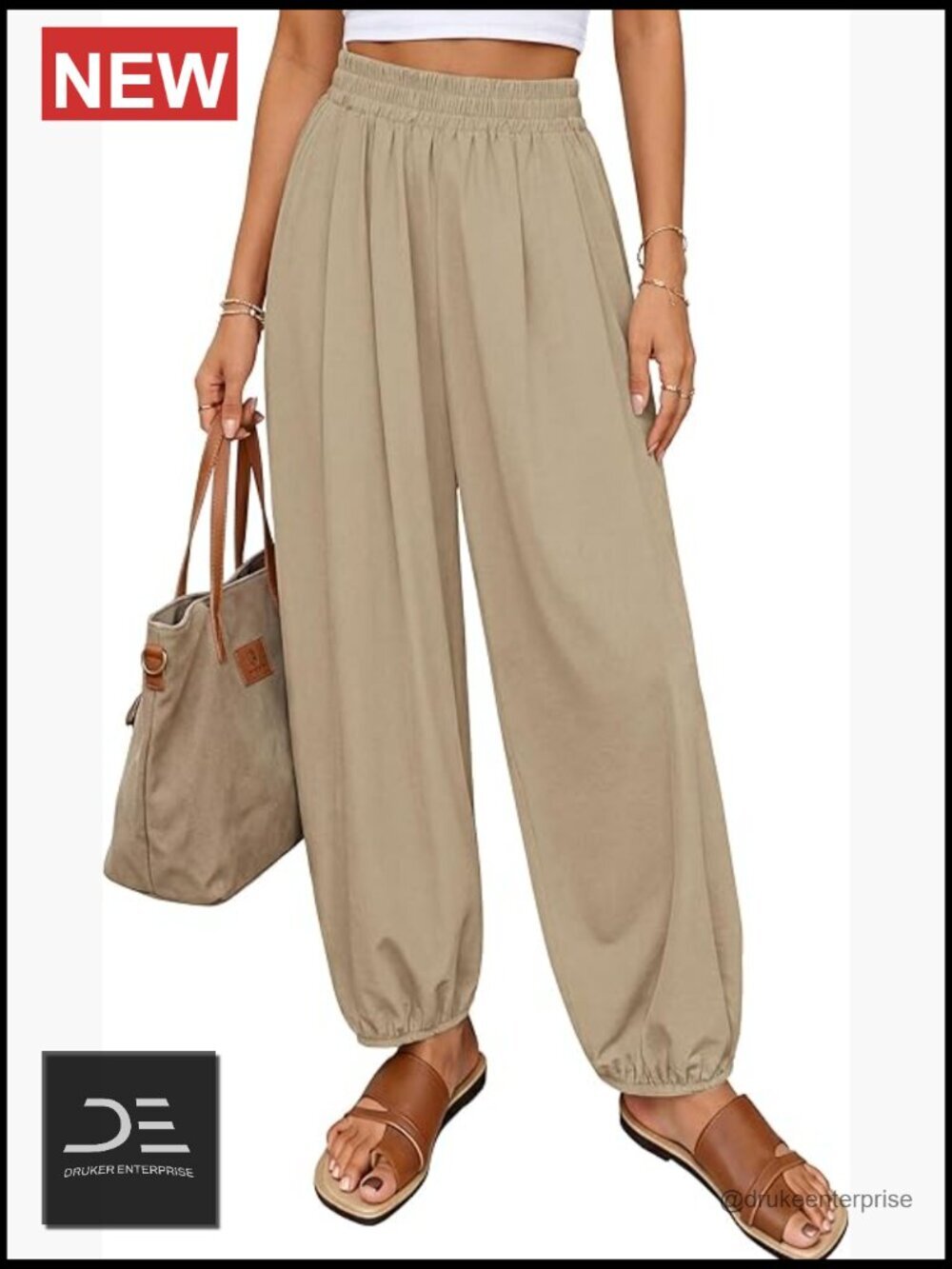 High Waisted Wide Leg Palazzo Pants with Pockets